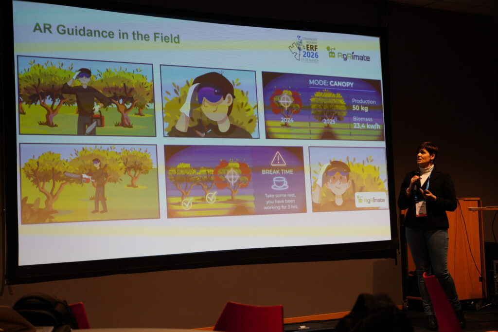 Leire Bastida from Tecnalia presenting at AR, AI and human digital twin workshop